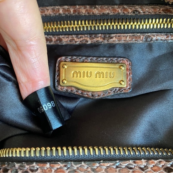 Miu miu brown Python tote - Picture 14 of 14